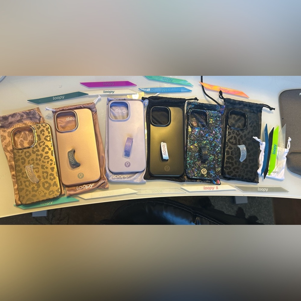 Loopy Case IPhone 14 Pro Max bundle of 6 cases & 14 loops